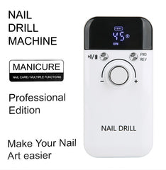 Portable Nail Polisher and Remover - 45000 RPM High-Speed Rechargeable Manicure Machine for Professional Nail Salons