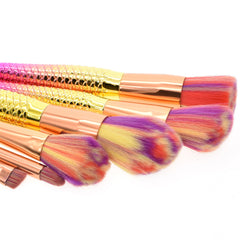 6Pcs Yellow Mermaid Brushes - Dolovemk Beauty