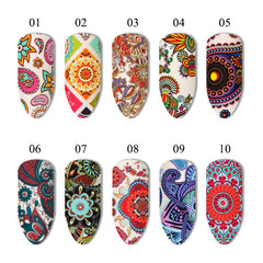 PureChic Luxury Galaxy Nail Stickers | Fashionable Starry Nail Transfer Foils | Mixed Styles Set - 10 Sheets, 4*20cm