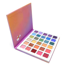 Dreamy Rainbow 30 Colors Eyeshadow Palette - Shimmer, Matte & Glitter Shades