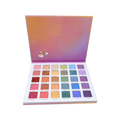 Dreamy Rainbow 30 Colors Eyeshadow Palette - Shimmer, Matte & Glitter Shades
