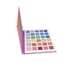 Dreamy Rainbow 30 Colors Eyeshadow Palette - Shimmer, Matte & Glitter Shades