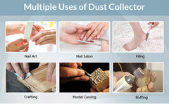 New Japanese-Style High-Power Nail Dust Collector for Manicure - Desktop Vacuum, No Escape Dust, Nail Art Tool