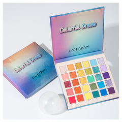 Dreamy Rainbow 30 Colors Eyeshadow Palette - Shimmer, Matte & Glitter Shades