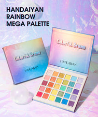 Dreamy Rainbow 30 Colors Eyeshadow Palette - Shimmer, Matte & Glitter Shades