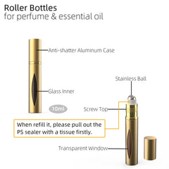 Luxury Metallic Travel Refillable Makeup Empty Bottles Set