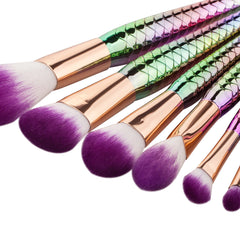 Mermaid Brushes 7 Pieces - Dolovemk Beauty