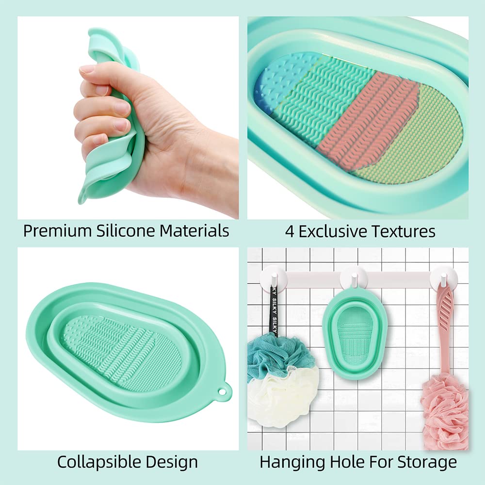 Soft Silicone Brush Cleaner Painting Make Up Washing Brush Scrubber Board  Brush Cleaning Gel Cleaning Mat Brushes Cleaner Pad