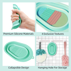 Collapsible Makeup Brush Cleaning Mat Silicone