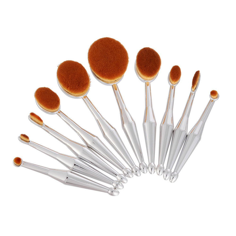 Mermaid Oval Brushes Set Silver – Dolovemk Beauty