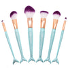 6Pcs Blue Mermaid Brushes - Dolovemk Beauty