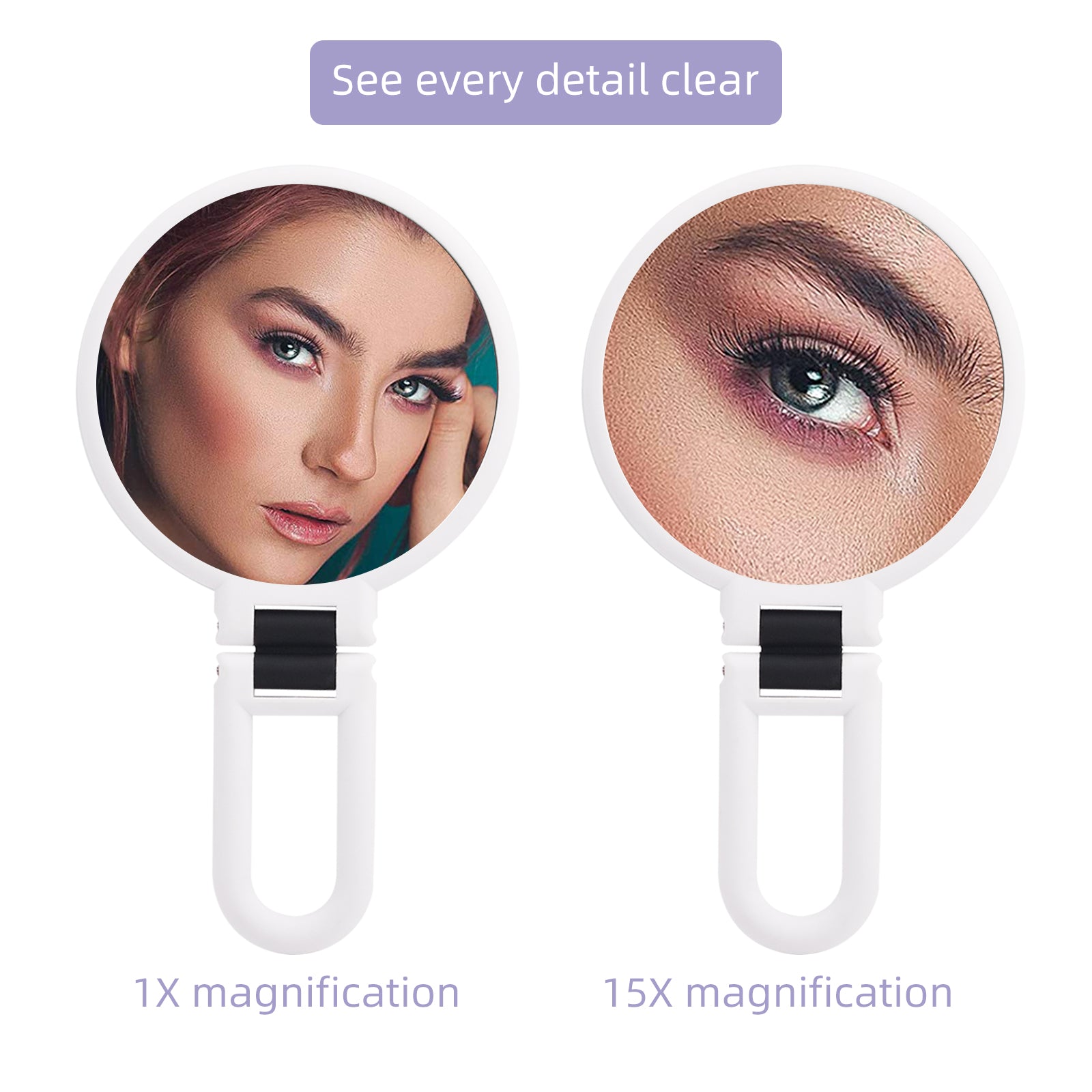 10x Magnification Duo sides mirror Travel Size Mirror Dolovemk Beauty